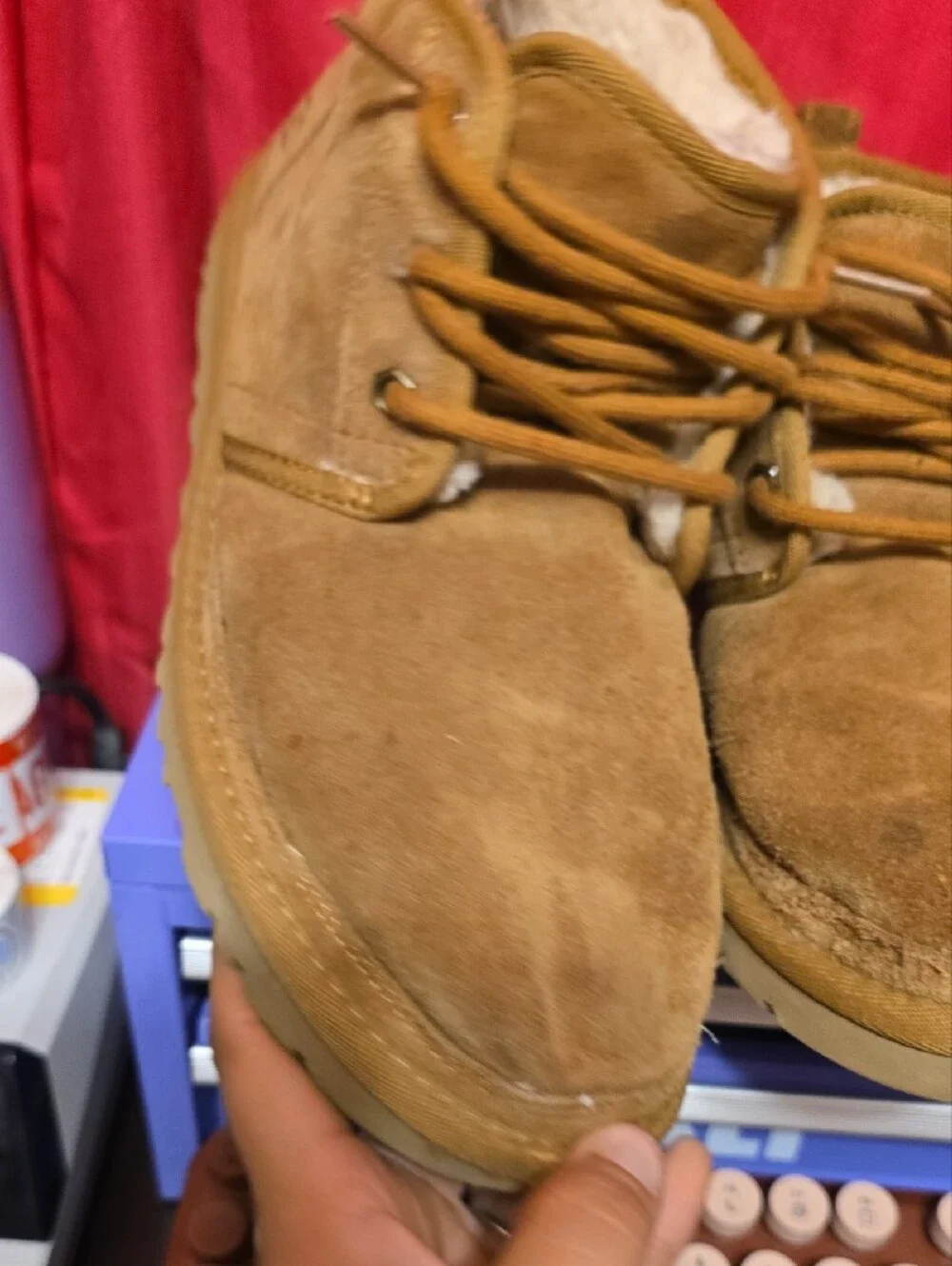 UGG Chestnut Brown Suede Lace-Up Ankle Boots